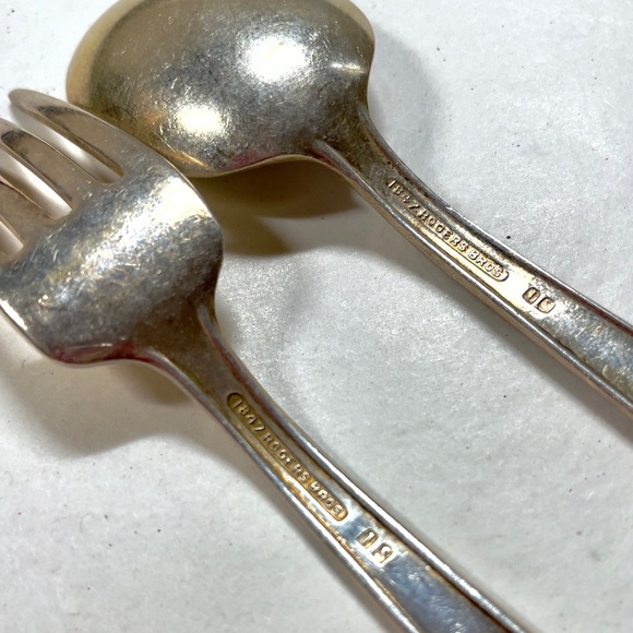 6-pc Vintage Silver Plate Nursery Forks and Spoons - Picture 6 of 16